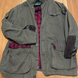 Orvis Men's Dark Field Jacket with Burgundy Lining